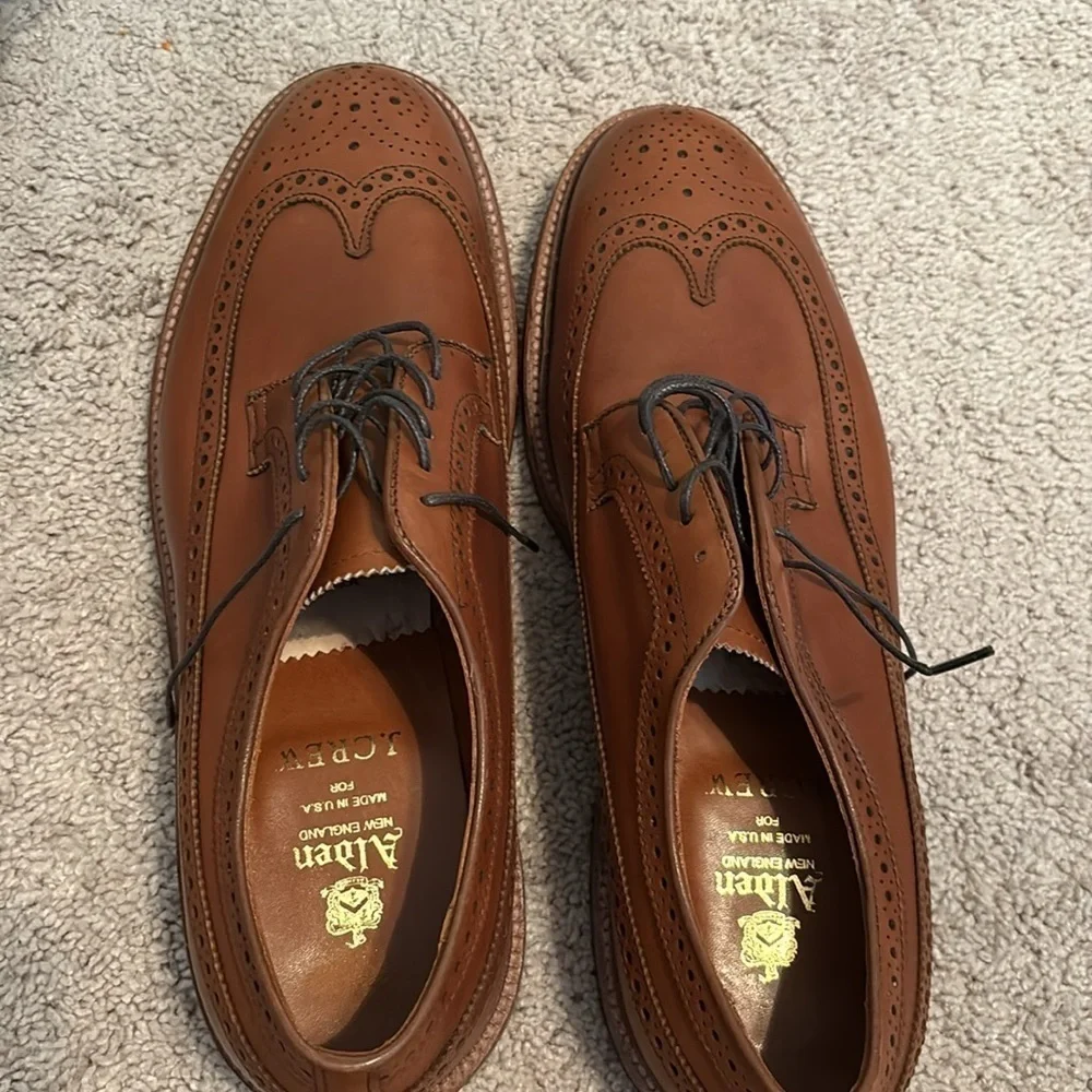 J Crew Alden® for J.Crew longwing bluchers in tobacco 18582